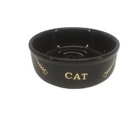 Nobby Bol céramique pour chats "Golden Cat" noir Ø 13,5 x 4,5 cm, 0,25 l