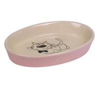 Nobby Bol céramique pour chats ovale 17 X 11 X 2,5 cm rose / beige