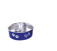 Nobby bol en acier inoxydable "FUSION", antidérapant bleu; 13 cm 0,5 ltr
