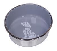 Nobby Bol en Acier Inoxydable Wise Antidérapant Gris 20cm Hunde-Napf 1,9L Haute
