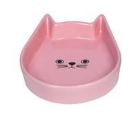 Nobby Bol en céramique pour Chat Kitty Face, Rose, 13 x 16 x 3 cm, 1 pièce