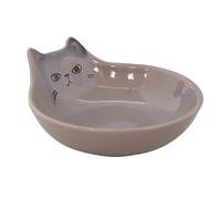 Nobby Bol pour chats en céramique "Kato" gris ; Ø 12 x 5,5 cm, 0,15 l