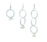 Nobby Cage Toy, 2 anneaux de escalade en coton petits, 32 /14 cm blanc