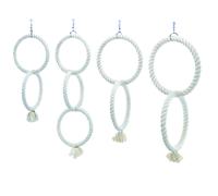 Nobby Cage Toy, 3 anneaux d'escalade en coton petits, 72/24 cm blanc