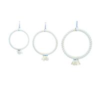 Nobby Cage Toy, anneau d'escalade en coton moyen, 29 cm blanc