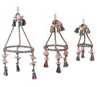 Nobby Cage Toy, Pyramide en coton avec blocs en bois Ø 30 cm, 59 cm coloré