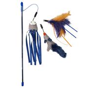 Nobby Canne à Pêche pour Chat 3in1 Avec 3 Plüschspielzeugen Et Catnip - 76 CM
