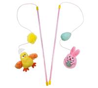 Nobby Canne à Pêche pour Chat Lapin / Poussin 105 CM Interactif Avec Catnip