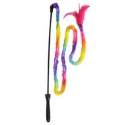 Nobby Canne À Pêche Pour Chats 132 Cm Avec Ruban En Peluche Et Plumes Jouet