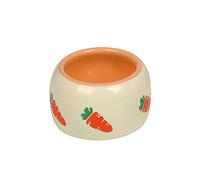 Nobby Carotte Mangeoire en Terre Cuite pour Rongeur Beige Diamètre 8 cm 125 ml