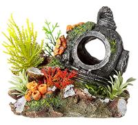 Nobby Décoration pour aquarium Casque avec plantes 13,5 x 11 x 12 cm