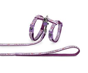 Nobby Charm Harnais + Laisse pour Chat Mauve 10 mm x 30/35 cm -120 cm