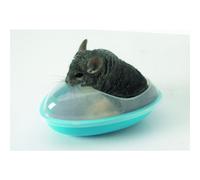 Nobby Chinchilla Bains Publics 35x23x15cm Bleu Transparent, Idéal pour Soins