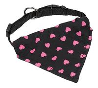 Nobby Collier Classique en Nylon avec Bandana Motif Cœurs pour Chien Rose 15 mm x 30/40 cm