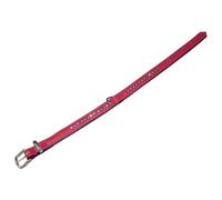 Nobby Collier Cristal Rouge/Noir Simili Cuir Chien Avec Cristaux Swarovski