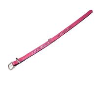 Nobby collier "Crystal" simple rangée 32 cm (23-28 cm), 12/14 mm fuchsia / noir