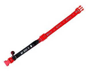 Nobby Collier de chat "Mon patron est" rouge