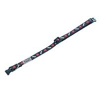 Nobby Collier en Nylon pour Chien Motif Patte et Os Noir 10 mm x 13-20 cm