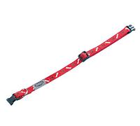 Nobby Collier en Nylon pour Chien Motif Patte et Os Rouge 10 mm x 20-35 cm