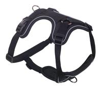 Nobby Comfort Harnais "MAILO" noir; S-M: Poitrine: 30-45 cm, Abdomen: 50-62 cm, B: 20 mm