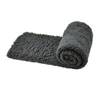 Nobby Couverture Teddy Classic Gris foncé (L x l) : 70 x 100 cm
