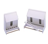 Nobby Distributeur automatique de nourriture en plastique Canaris 15 cm - 1 compartiment, 1,3kg de remplissage blanc