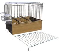 Nobby Einsatzbauer 24,5x20x17cm Avec 2 Bols Pour Cage D'oiseaux-Bain D'eau
