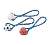 Nobby en Caoutchouc Pur Boule de Chien Avec Jeter la Corde 8 CM, Solide, Coloré,