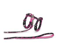 Nobby Ensemble Love Noir Pour Chats - Harnais Avec Laisse, Nylon, Pendentif