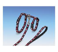 Nobby Ensemble Pour Chats XL Heart Nylon Noir Pour Grands Chats, 13Mm Largeur