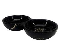 Nobby Bol En Céramique Pour Chats Double 22x4cm Motif Poisson Rouge, 260ml