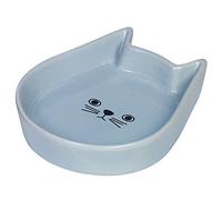 Nobby Gamelle en céramique pour Chat Motif Visage de Chat Bleu Clair 13 x 16 x 3 cm