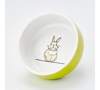 Nobby Gamelle en céramique pour rongeurs - Motif Lapin - Vert/Blanc - Diamètre : 11 cm x 4,5 cm