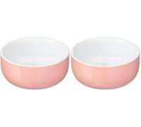 Nobby Gamelle en céramique pour rongeurs - Saumon et Blanc - Diamètre 11 cm x 4,5 cm (Lot de 2)