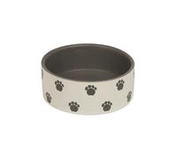 Nobby Gamelle pour chien en céramique "PATA" Ø12,0 X 4,5 cm crème / gris