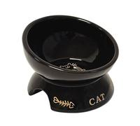 Nobby Gamelle surélevée en céramique pour Chat Golden Cat Noir Ø 13,5 x 9 cm, 250 ML