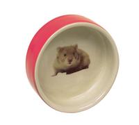 Nobby Hamster Mangeoire en Terre Cuite Rongeur Rouge Diamètre 7,5 cm