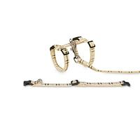Nobby Harnais 10 mm x 30-35 cm + Laisse Écossais 120 cm pour Chat Beige