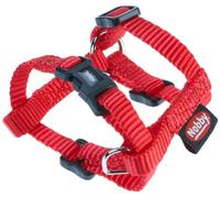 NOBBY HARNAIS CLASSIQUE EN NYLON POUR CHIEN ROUGE 10 MM X 14/20 CM