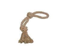 Nobby Jouet en corde, corde à jouer double mélange sisal-coton 55 cm, 350 g, 2 nœuds nature