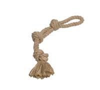 Nobby Jouet en corde, corde à jouer double mélange sisal-coton 60 cm, 600 g, 3 nœuds naturel