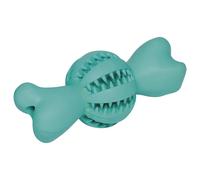 Balle en caoutchouc avec os pour chien Nobby Pet Dental Line Turquoise 18 cm