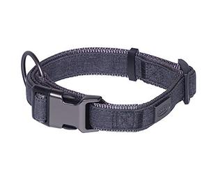 Nobby Karlie Linen Deluxe Collier Noir/Gris Longueur : 28-40 cm Largeur : 20 mm