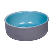 Nobby Keramik Napf "Feed" gris/bleu Ø 13 x 5 cm
