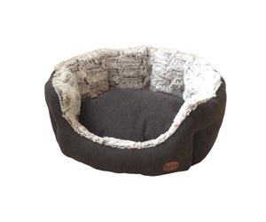 Nobby Komfort Bett oval "CACHO" L x B x H : 45 x 40 x 19 cm gris foncé
