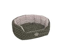Nobby Komfort Lit ovale "SEOLI" L x l x H : 55 x 50 x 21 cm gris foncé / gris clair
