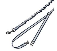 Nobby Laisse de Jogging élastique Bleue L : 80/120 cm, l : 25 mm, Ceinture Max. 105 cm