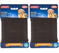 Nobby Laisse de Pistage Rond en Nylon pour Chien Noir 5 mm x 5 m (Lot de 2)