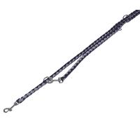 Nobby laisse en cuir "Corda" noir/gris L: 200 cm; B: 18 mm