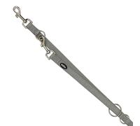 Nobby laisse en cuir "FULL REFLECT" gris S-M : L : 200 cm, L : 15 mm